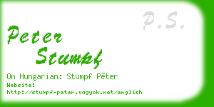 peter stumpf business card