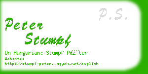 peter stumpf business card